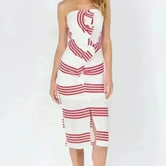 NWT White and red tube dress - Picture 2 of 6
